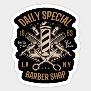 Daily Special Barber Shop Sticker